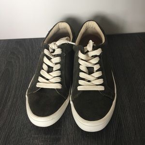 Frye Low Rider Suede Olive Sneaker